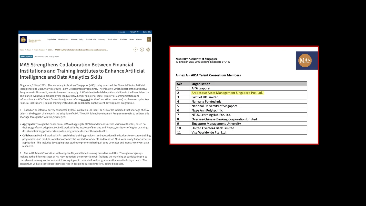 MAS Strengthens Collaboration to Enhance Artificial Intelligence and Data Analytics Skills
